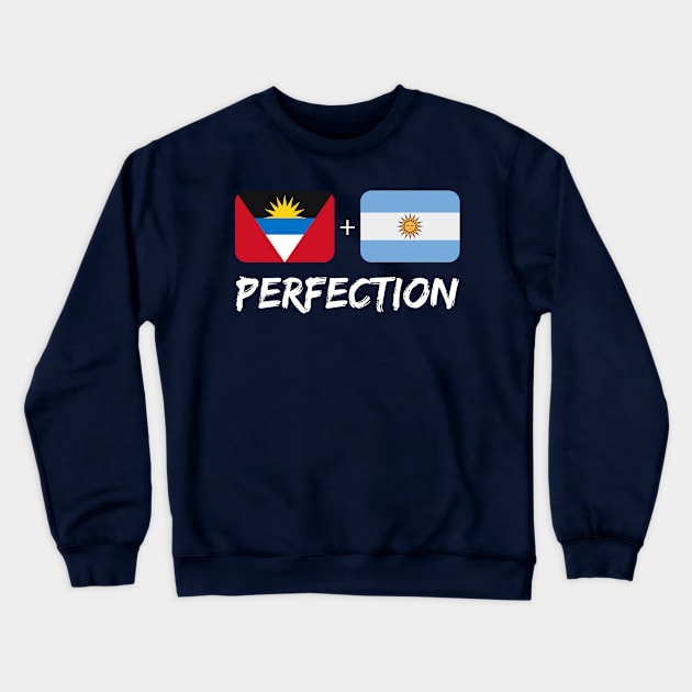 Antigua And Argentina Perfect Mix Flag Heritage Gift Crewneck Sweatshirt by Just Rep It!!